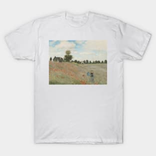 Poppy Field by Claude Monet T-Shirt